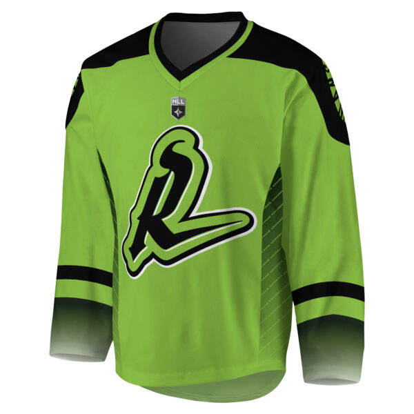 Youth Green/Black Saskatchewan Rush Replica Jersey - Image 9