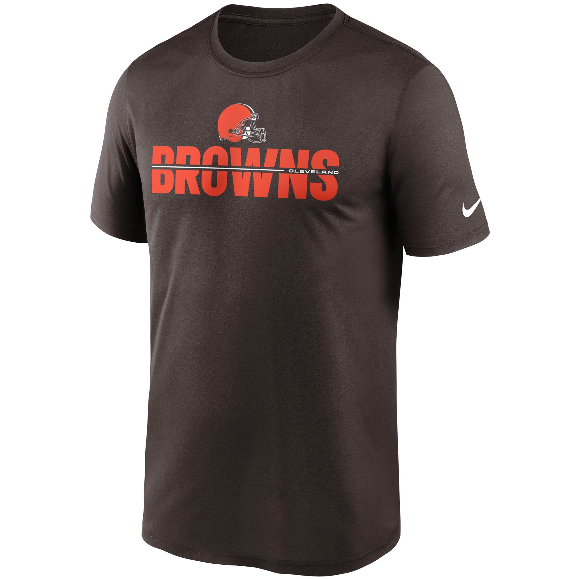 Men's Nike Brown Cleveland Browns Legend Microtype Performance T-Shirt - Image 6