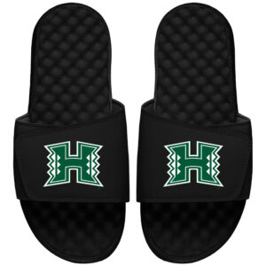 Men's ISlide Black Hawaii Warriors Primary Logo Slide Sandals