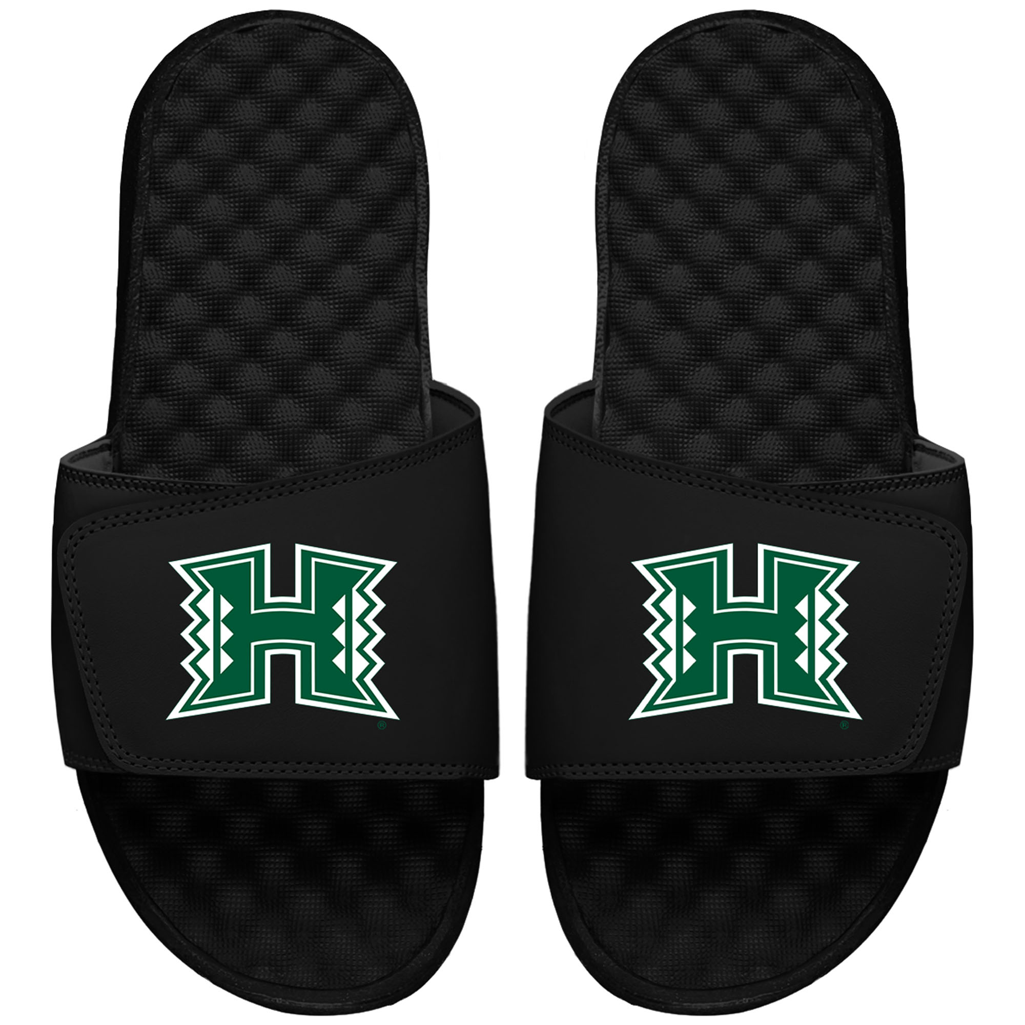 Men's ISlide Black Hawaii Warriors Primary Logo Slide Sandals