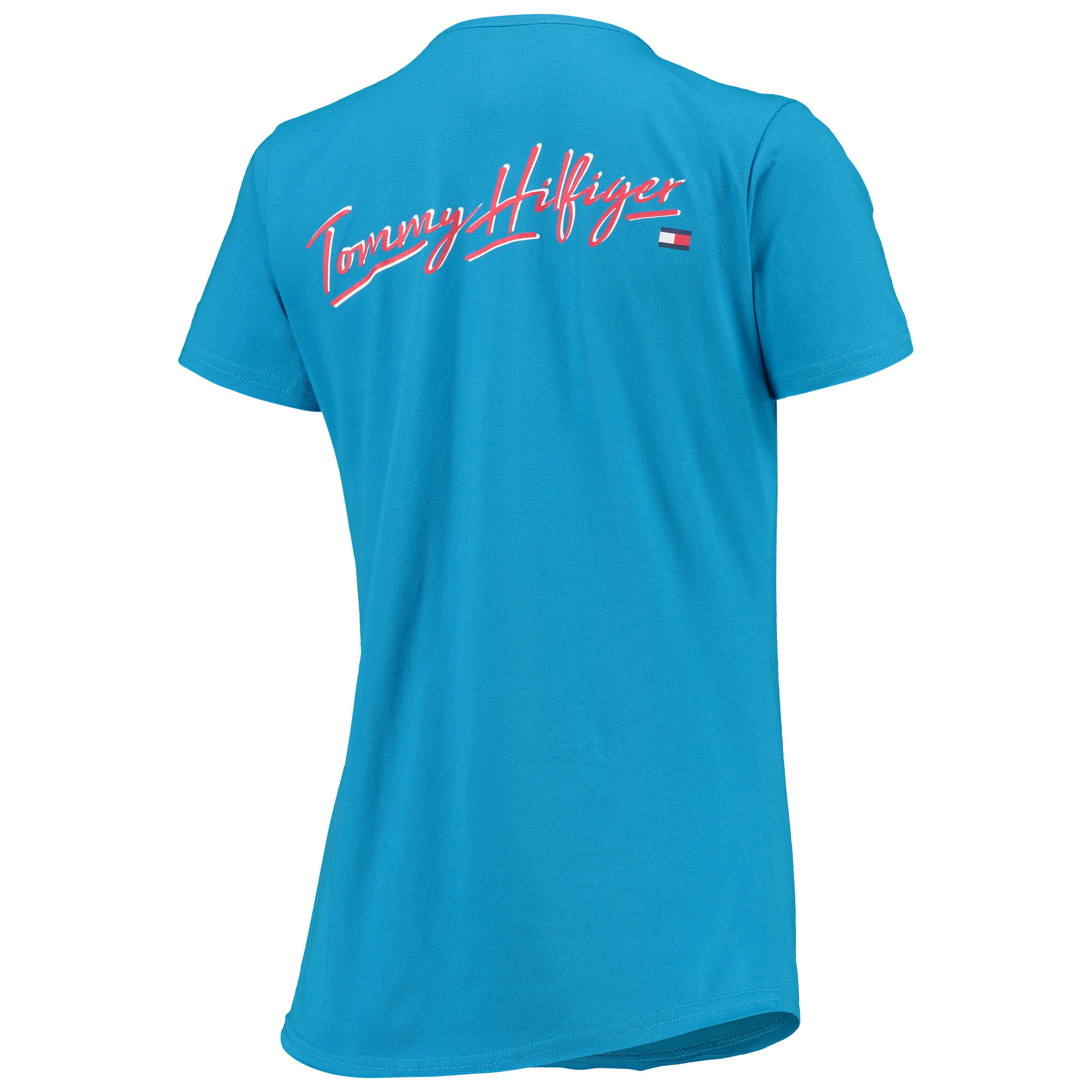 Women's Tommy Hilfiger Blue Carolina Panthers Riley V-Neck T-Shirt - Image 4