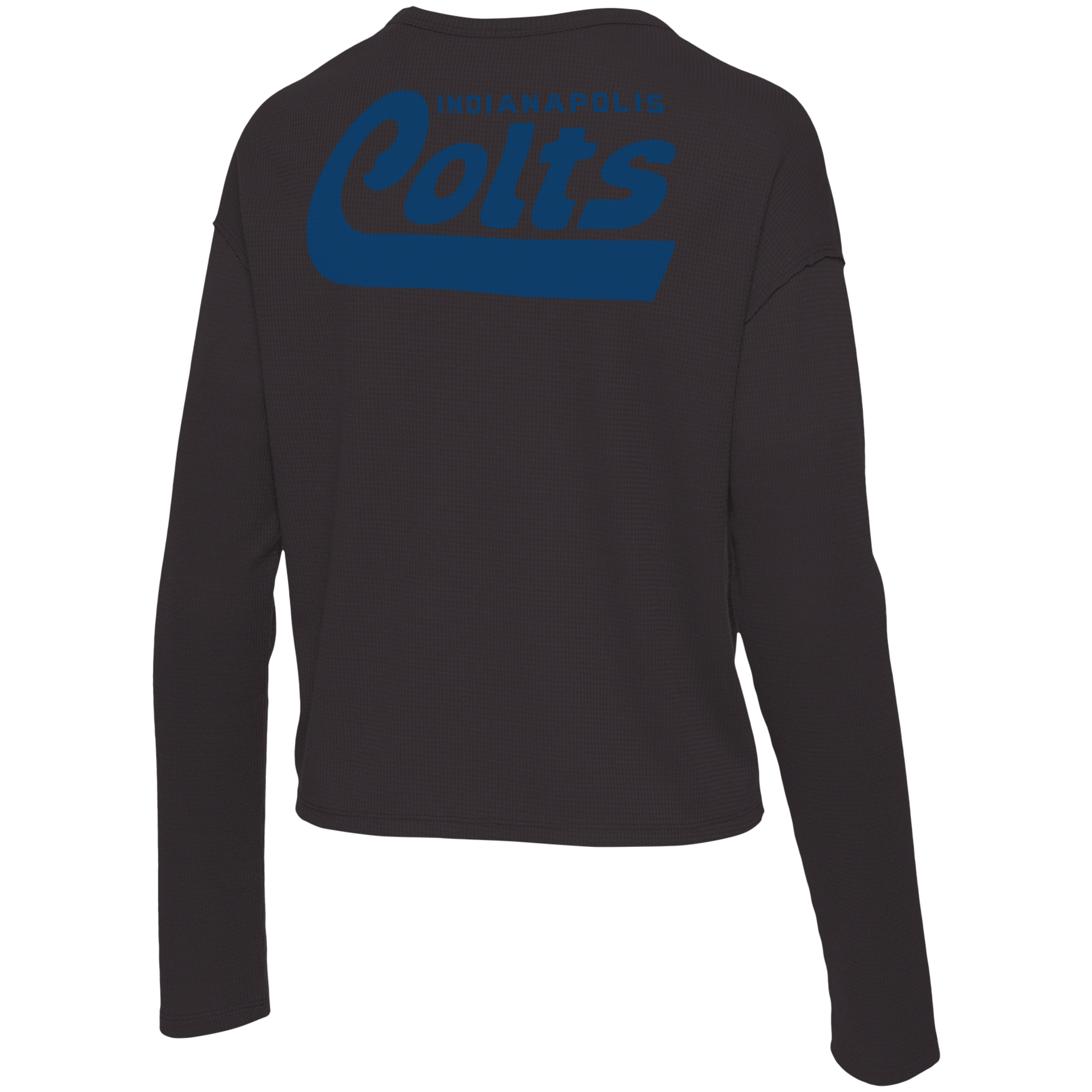 Women's Junk Food Black Indianapolis Colts Pocket Thermal Long Sleeve T-Shirt - Image 4