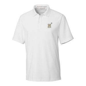 Men's Cutter & Buck White Navy Midshipmen Big & Tall Breakthrough Polo