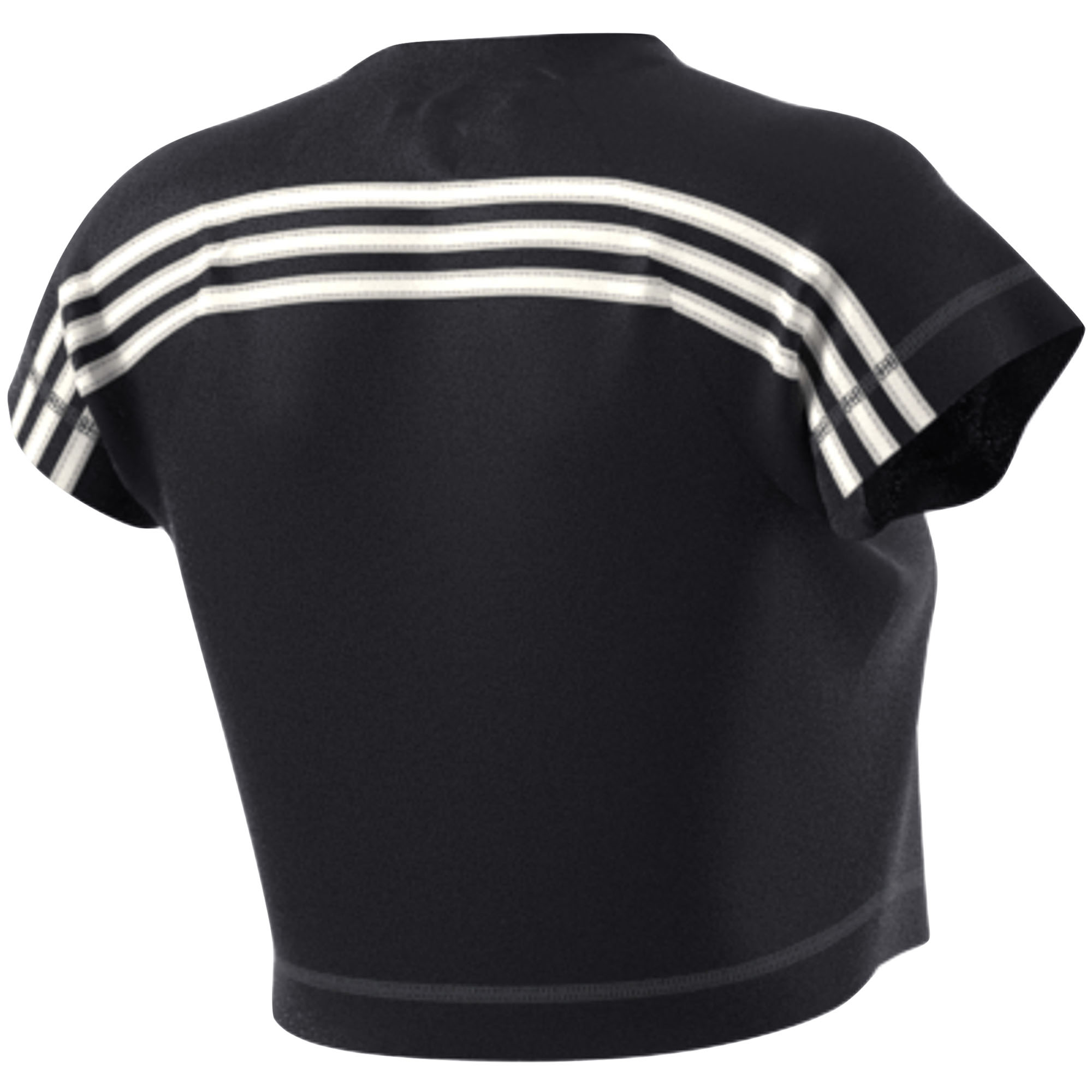 Women's adidas Black Delaware Fightin' Blue Hens Recycled Cropped T-Shirt - Image 4