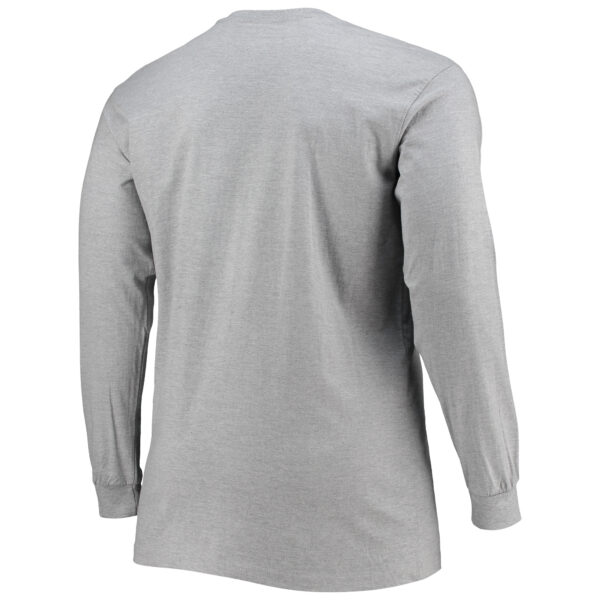 Men's Champion Heathered Gray Tennessee Volunteers Big & Tall 2-Hit Logo Long Sleeve T-Shirt - Image 7