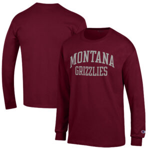 Men's Champion Maroon Montana Grizzlies Jersey Long Sleeve T-Shirt