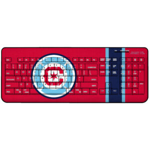 Chicago Fire Stripe Design Wireless Keyboard