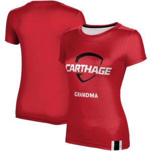 Women's Red Carthage Firebirds Grandma T-Shirt
