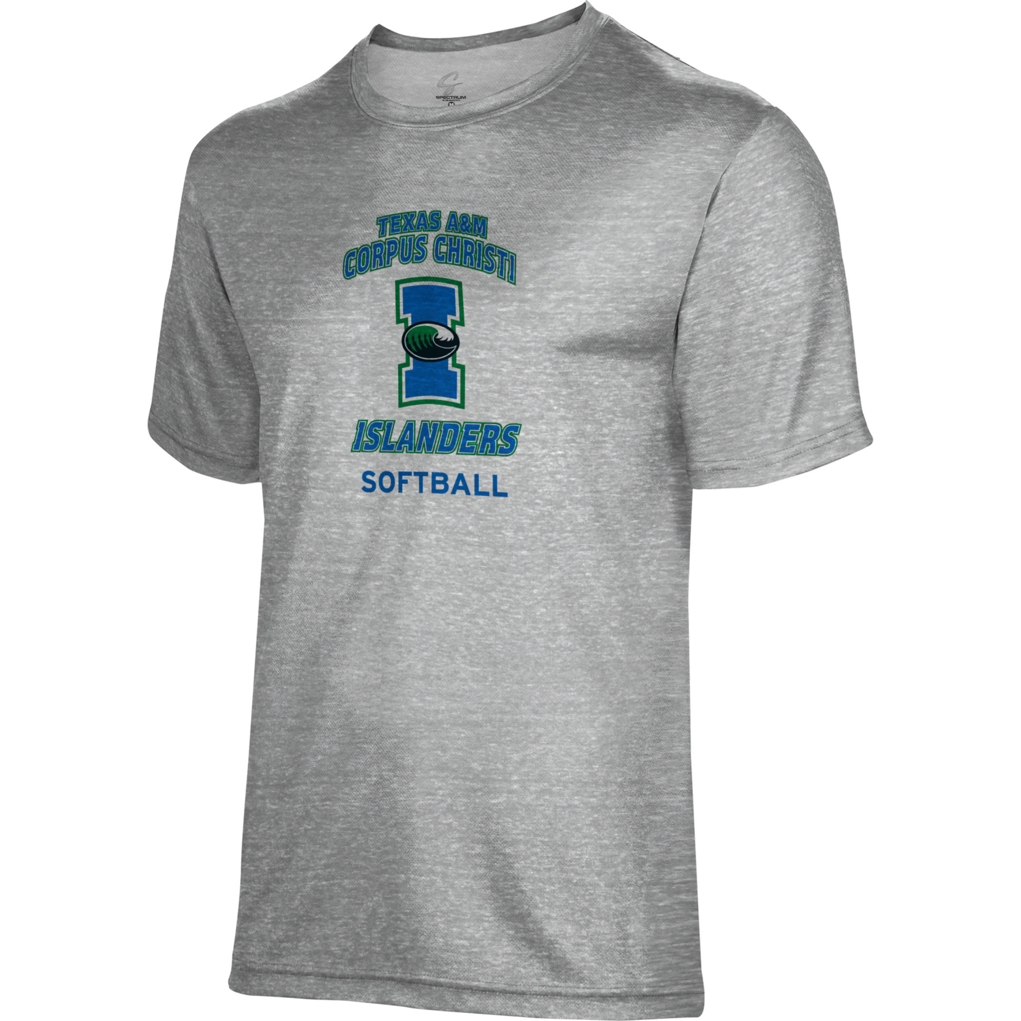Men's Gray Texas A&M Corpus Christi Islanders Softball Name Drop T-Shirt - Image 3