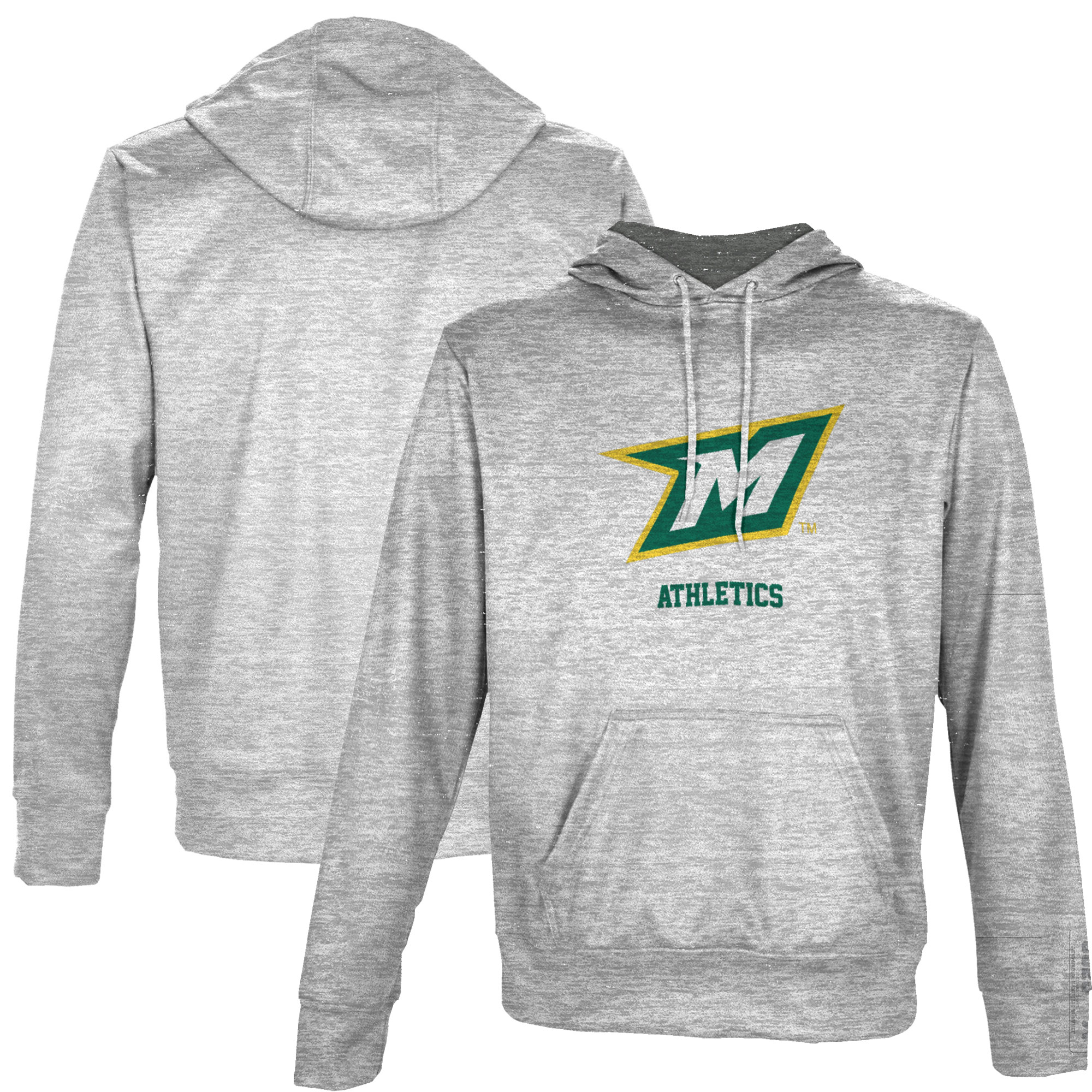 Men's ProSphere Gray McDaniel Green Terror Athletics Name Drop Pullover Hoodie - Image 2