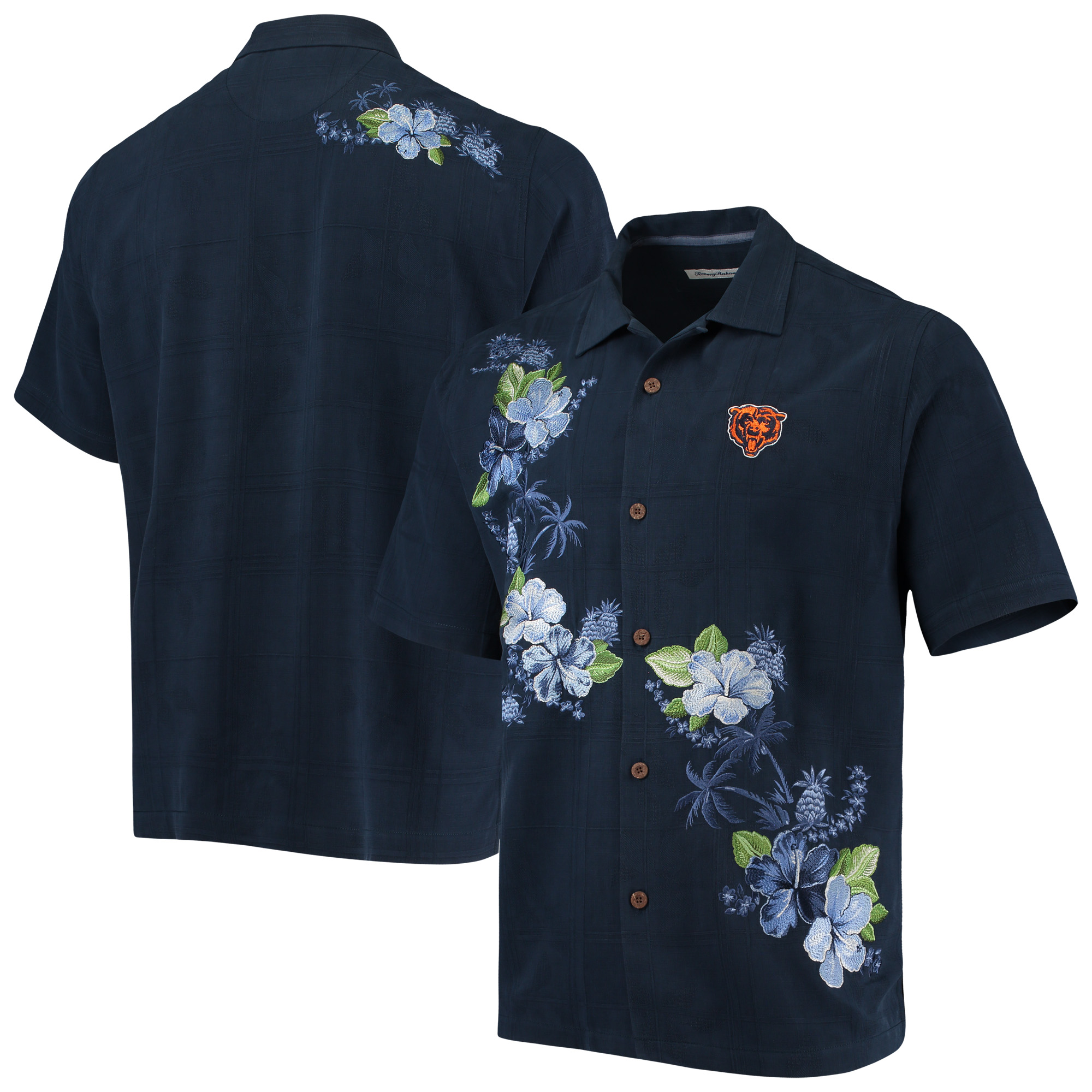Men's Tommy Bahama Navy Chicago Bears Azule Oasis Button-Up Shirt - Image 6