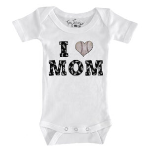 Infant Tiny Turnip White Chicago White Sox Heart Mom Bodysuit