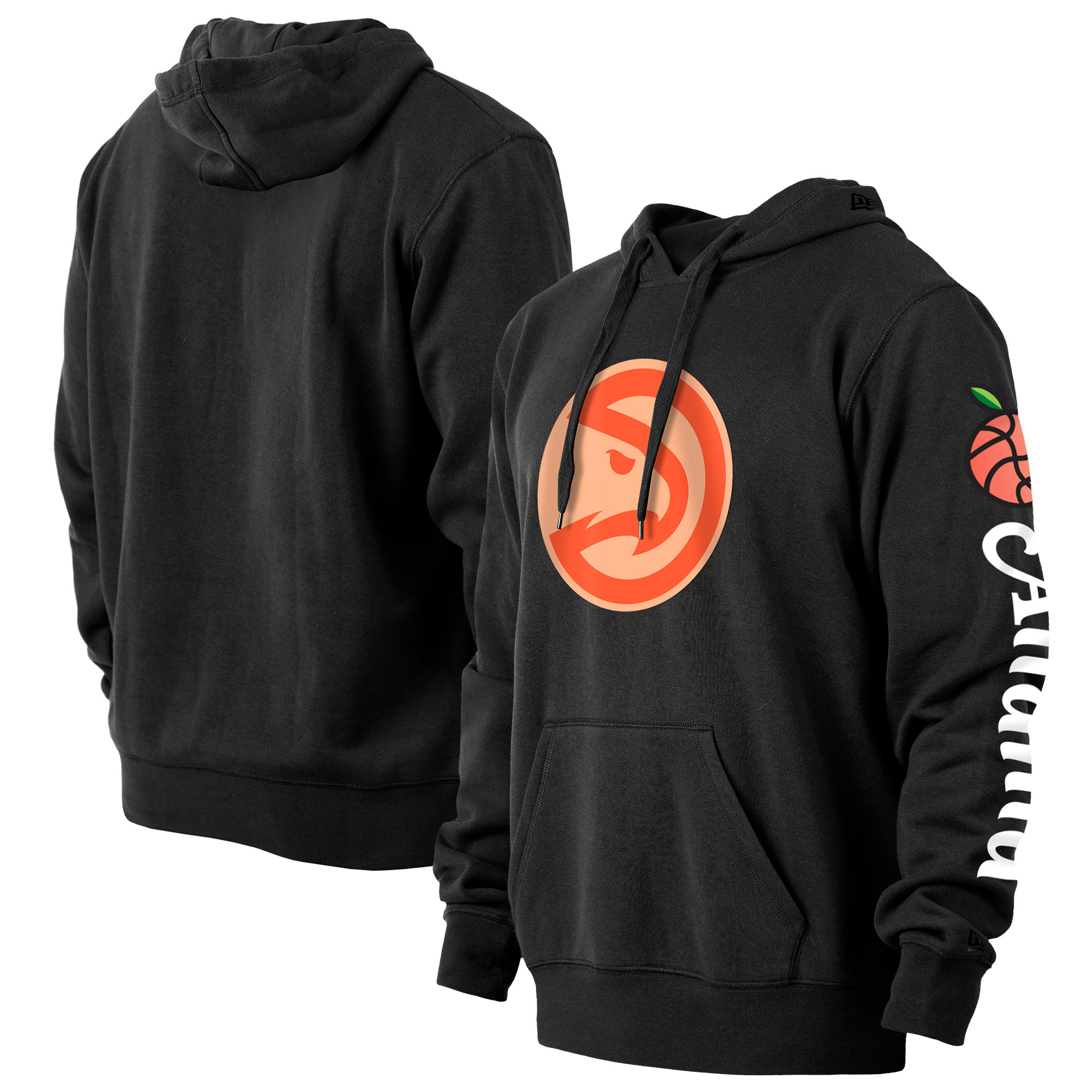 Men's New Era Black Atlanta Hawks 2022/23 City Edition Big & Tall Pullover Hoodie