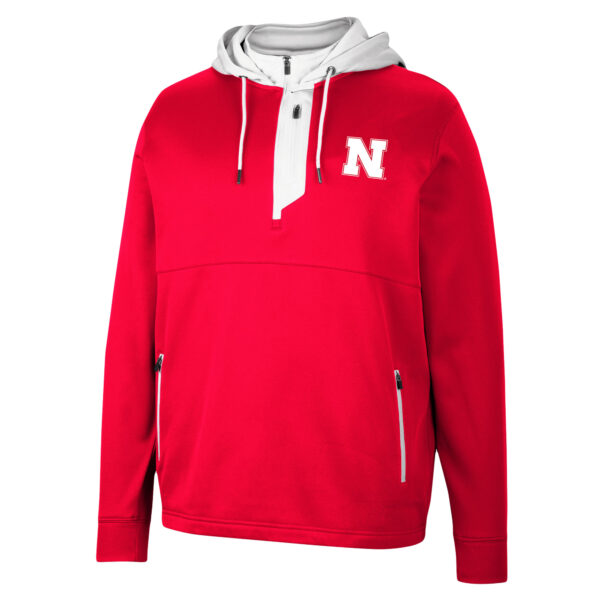 Men's Colosseum Scarlet Nebraska Huskers Luge 3.0 Quarter-Zip Hoodie - Image 6