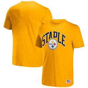 Men's NFL x Staple Gold Pittsburgh Steelers Logo Lockup T-Shirt