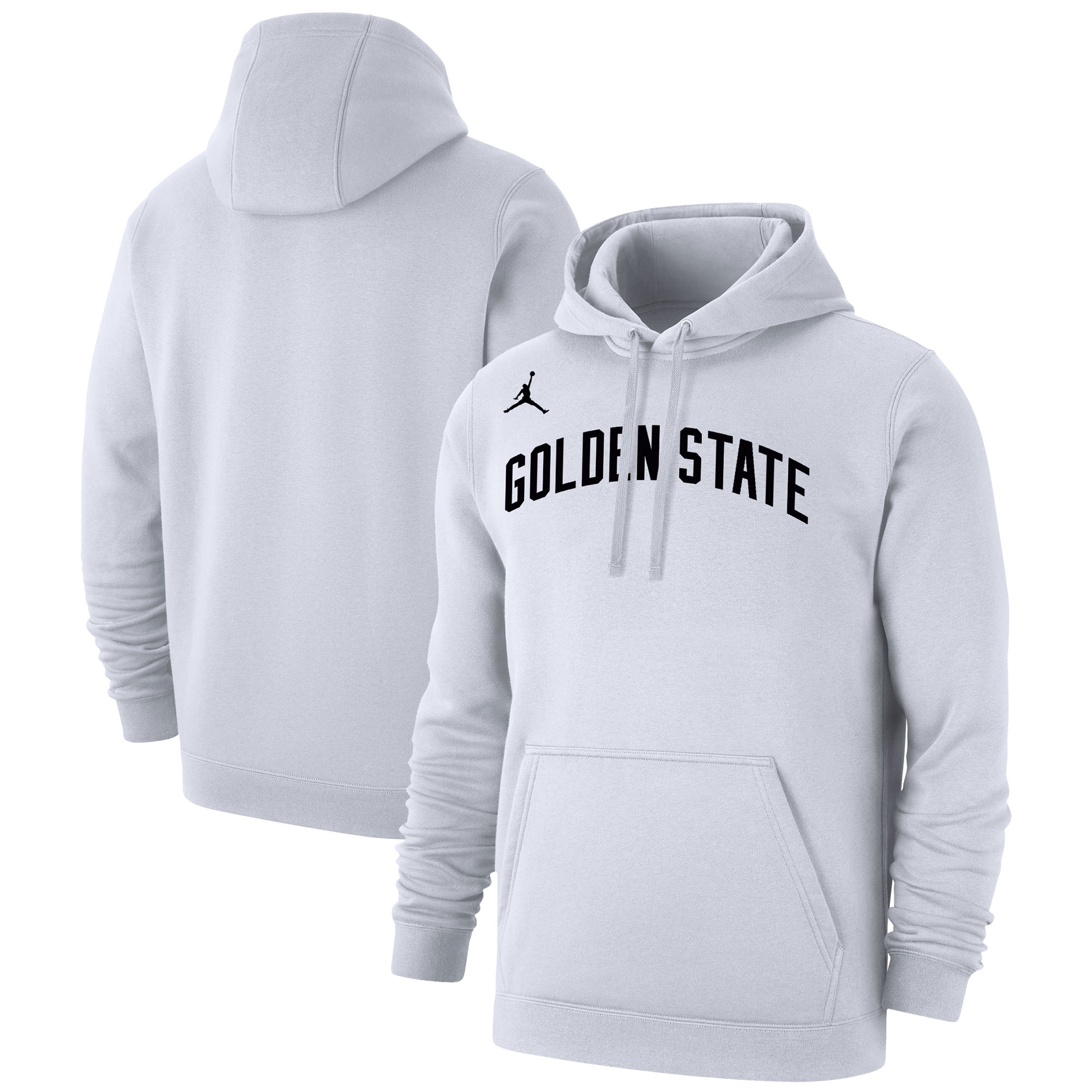 Men's Jordan Brand White Golden State Warriors 2022/23 Statement Edition Wordmark Club Pullover Hoodie