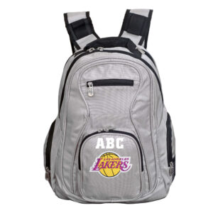 MOJO Gray Los Angeles Lakers Personalized Premium Laptop Backpack