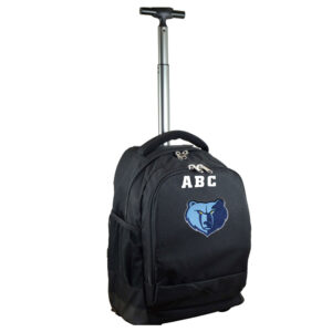 MOJO Black Memphis Grizzlies 19'' Personalized Premium Wheeled Backpack