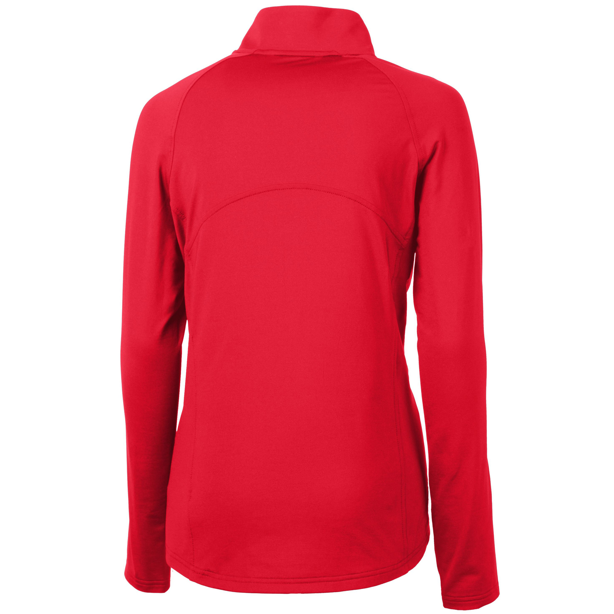 Women's Cutter & Buck Red New Orleans Saints Adapt Eco Knit Stretch Recycled Half-Zip Pullover Top - Image 4