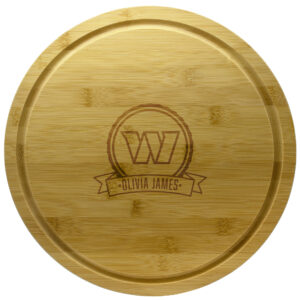 Washington Commanders 13'' Personalized Rotating Bamboo Server