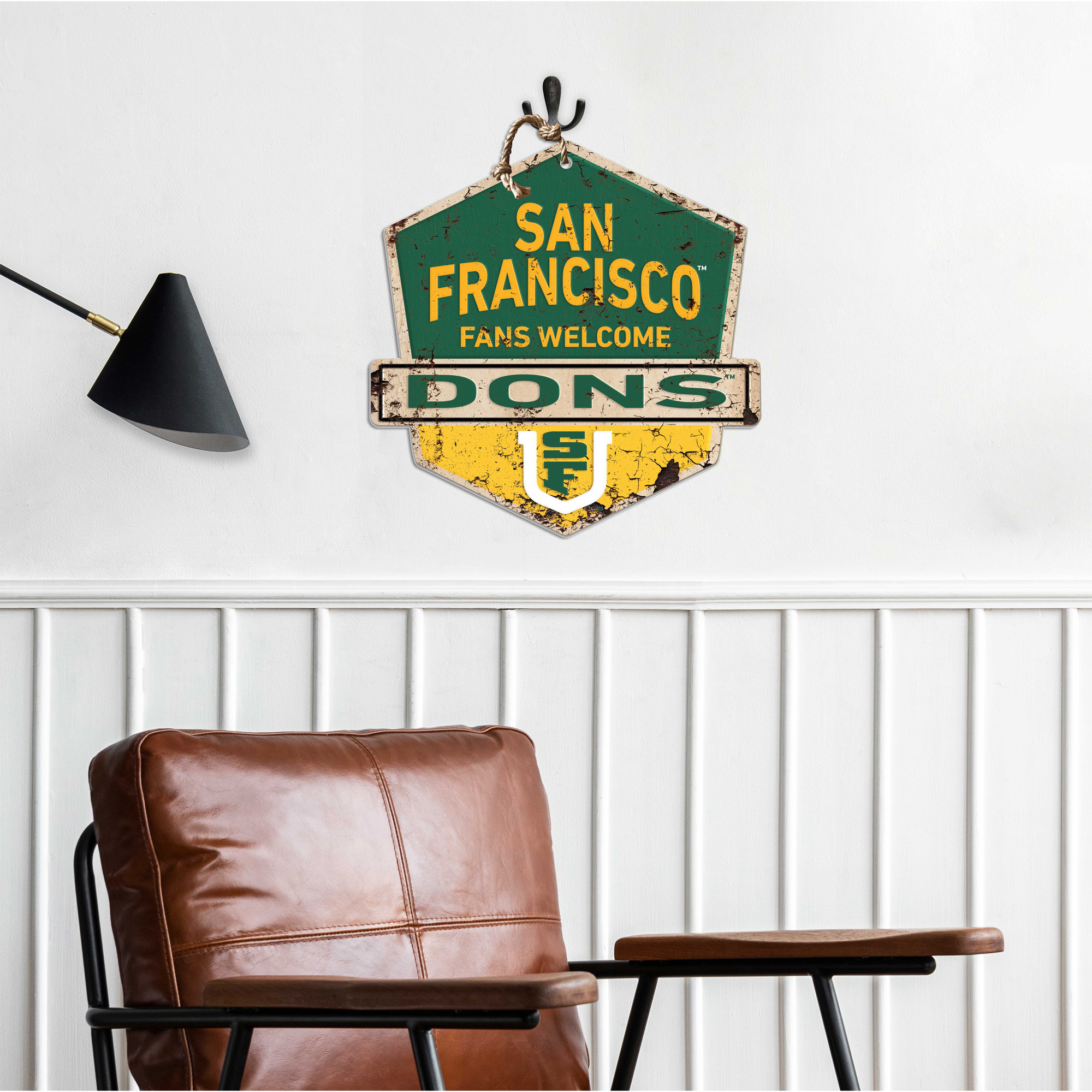 San Francisco Dons 20" x 20" Fans Welcome Badge Sign - Image 5