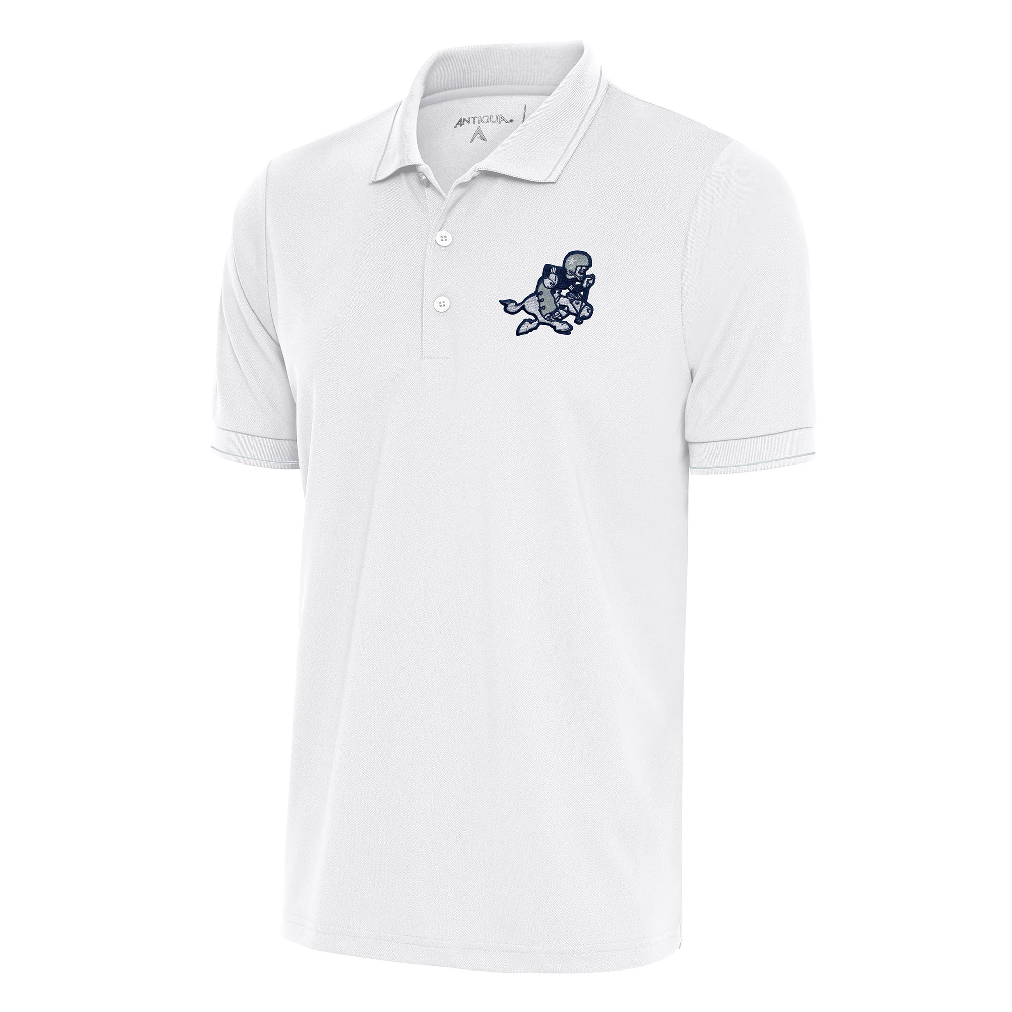 Men's Antigua White Dallas Cowboys Team Logo Throwback Affluent Big & Tall Polo