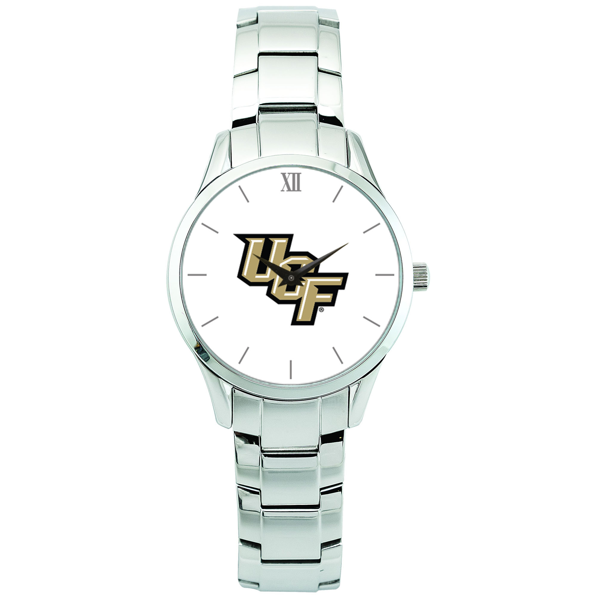 Women's Silver UCF Knights Stainless Steel Bracelet Wristwatch