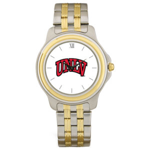 Men's Silver/Gold UNLV Rebels Two-Tone Team Logo Wristwatch