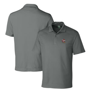 Men's Cutter & Buck Steel Louisville Cardinals DryTec Genre Textured Solid Polo