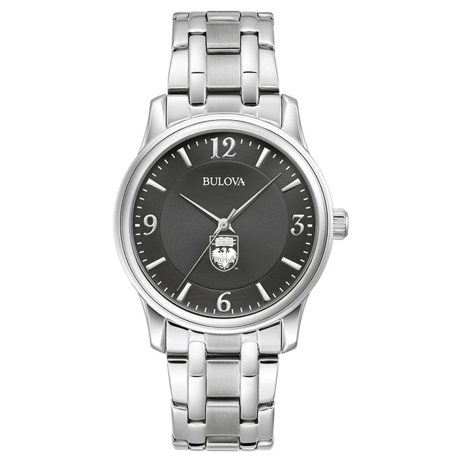 Men's Bulova Black UChicago Maroons Stainless Steel Corporate Collection Watch