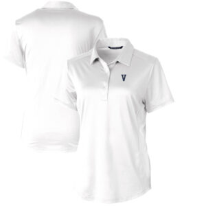 Women's Cutter & Buck White Villanova Wildcats Vault Prospect Textured Stretch Polo