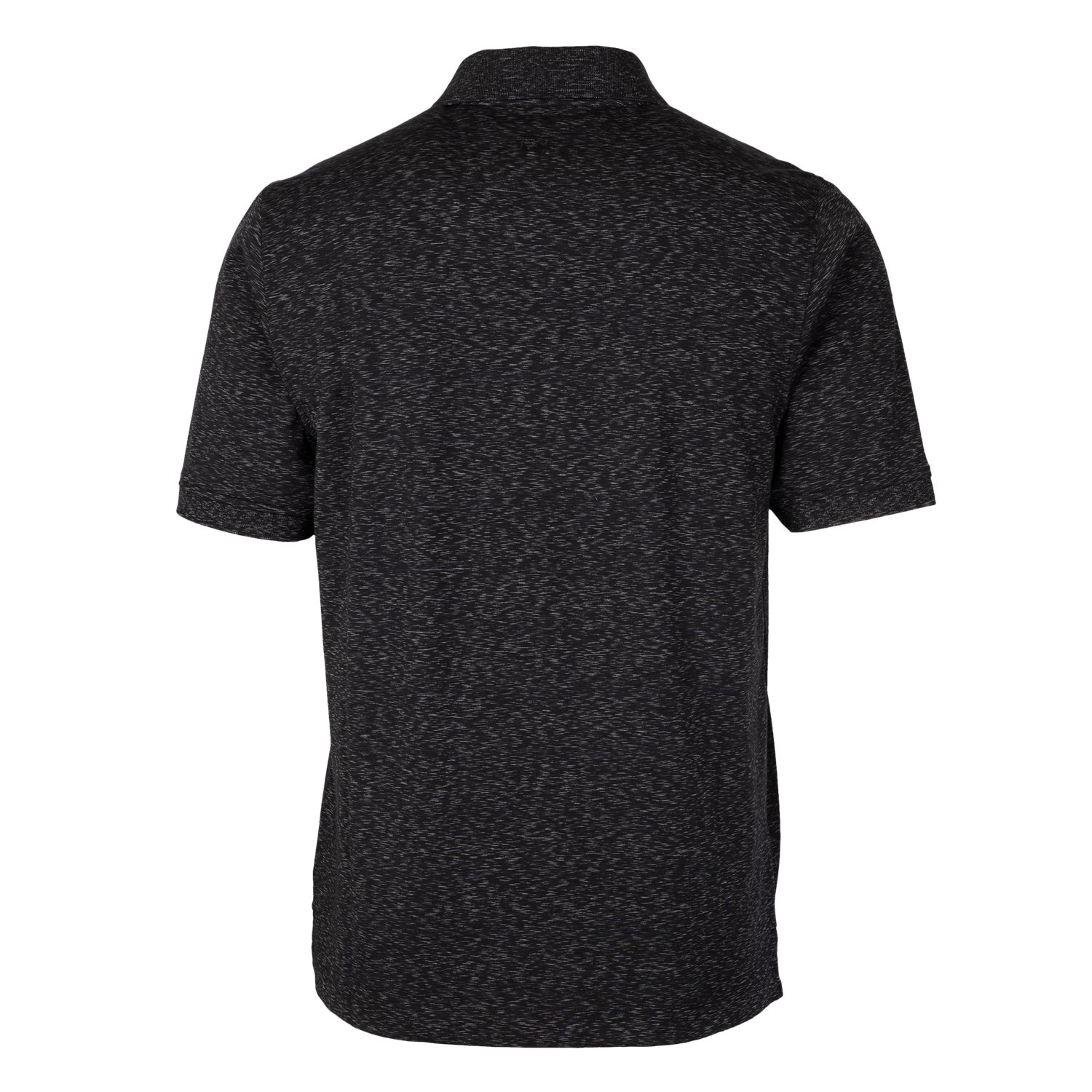 Men's Cutter & Buck Black Miami Dolphins Advantage Tri-Blend Space Dye Big & Tall Throwback Polo - Image 7