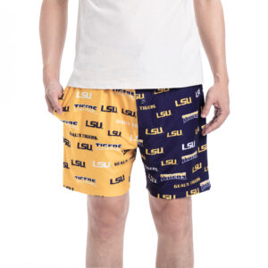 Men's Concepts Sport Purple/Gold LSU Tigers Breakthrough Knit Split Shorts