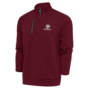 Men's Antigua Maroon Texas A&M Aggies Football Generation Quarter-Zip Pullover Top