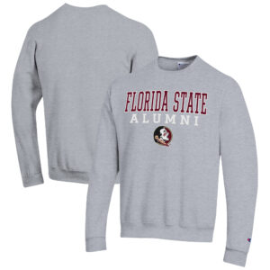 Men's Champion  Gray Florida State Seminoles Alumni Logo Pullover Sweatshirt