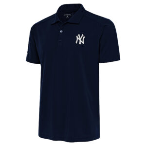 Men's Antigua Navy New York Yankees Metallic Tribute Polo