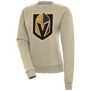 Women's Antigua Khaki Vegas Golden Knights Victory Pullover Sweatshirt