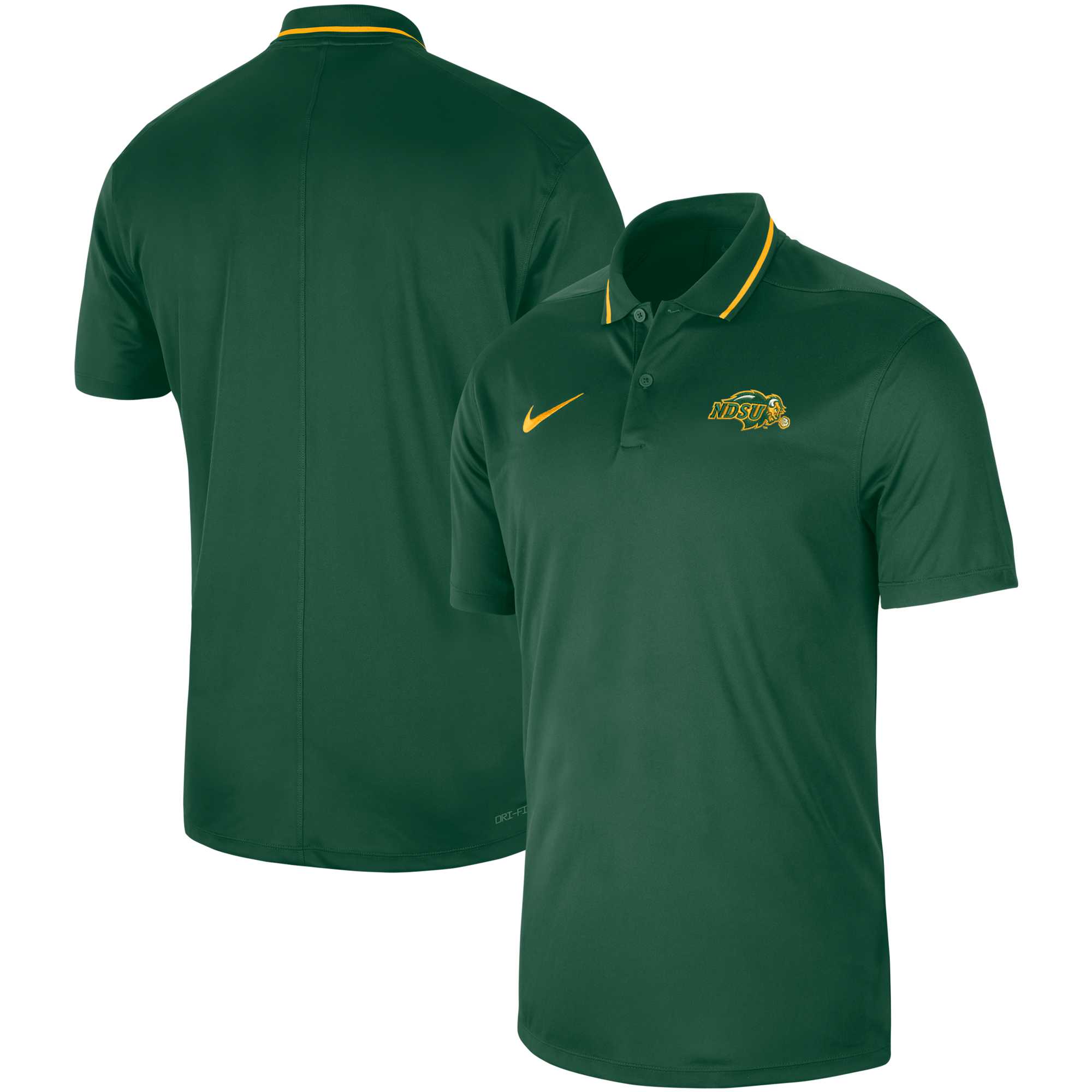 Men's Nike Green NDSU Bison 2023 Sideline Coaches Performance Polo - Image 5