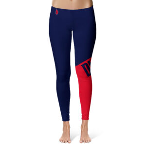 Women's Vive La Fete  Blue/Red Duquesne Dukes Plus Size Color Block Yoga Leggings