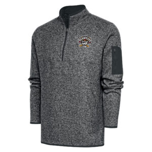 Men's Antigua  Heather Gray Erie SeaWolves Big & Tall Fortune Quarter-Zip Pullover Jacket