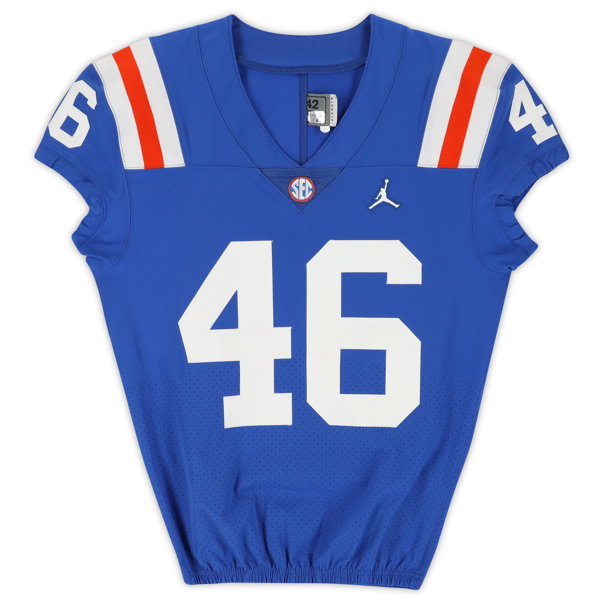 Florida Gators Team-Issued #46 Blue Throwback Jersey from the 2020-21 NCAA Football Seasons - Image 3