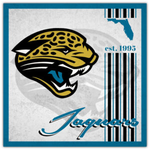 Jacksonville Jaguars 10" x 10" Greatest Hits Team Sign