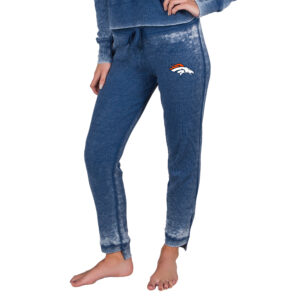 Women's Concepts Sport  Navy Denver Broncos Resurgence Waffle Knit Pants