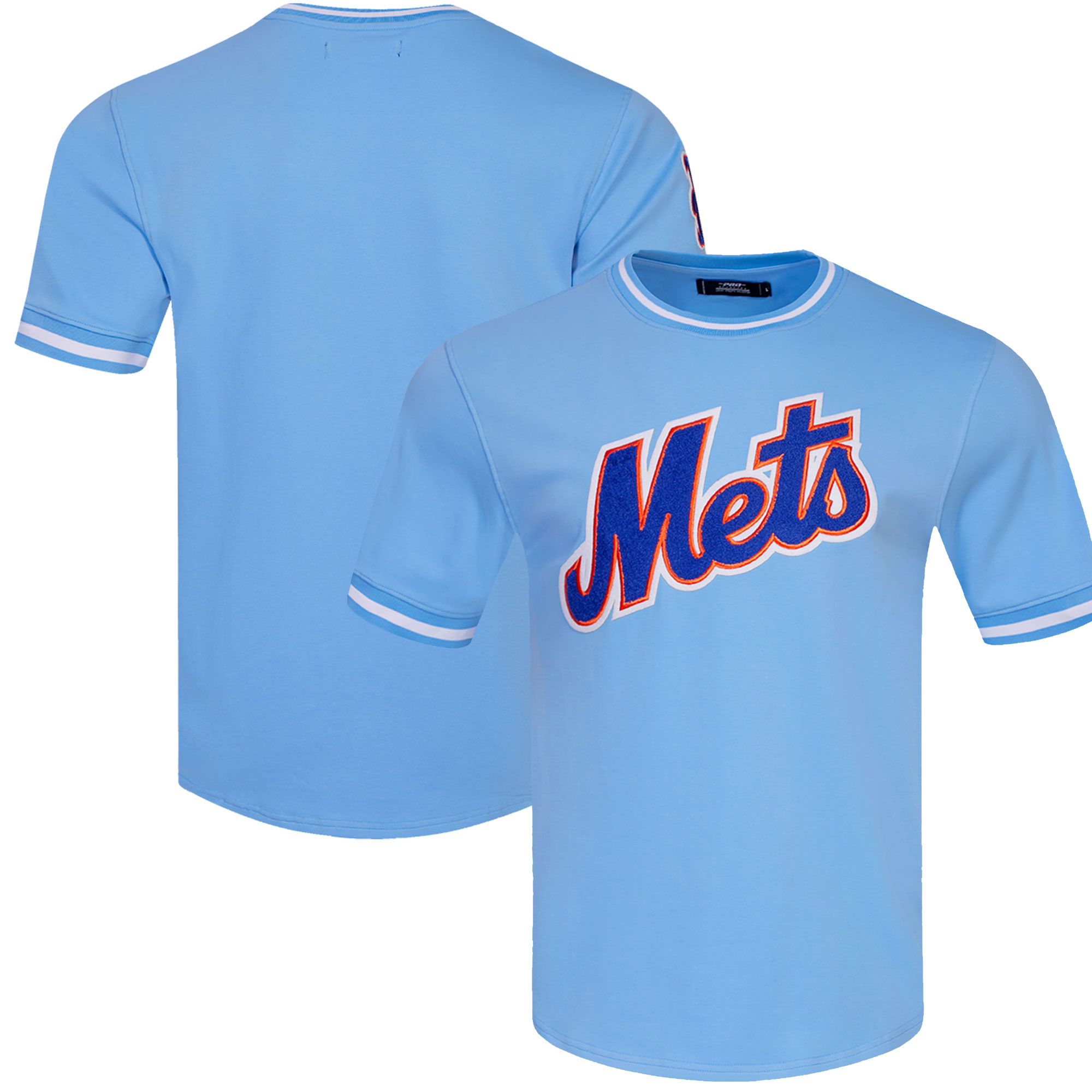 Men's Pro Standard Blue New York Mets Classic Chenille Double Knit T-Shirt