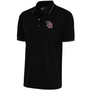Men's Antigua  Black/Silver Tampa Bay Rays Patriotic Affluent Polo