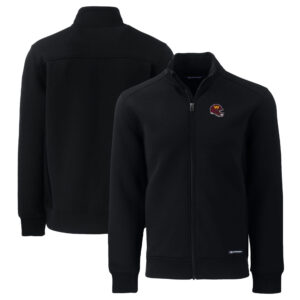 Men's Cutter & Buck Black Washington Commanders Helmet Roam Eco Recycled Full-Zip Jacket