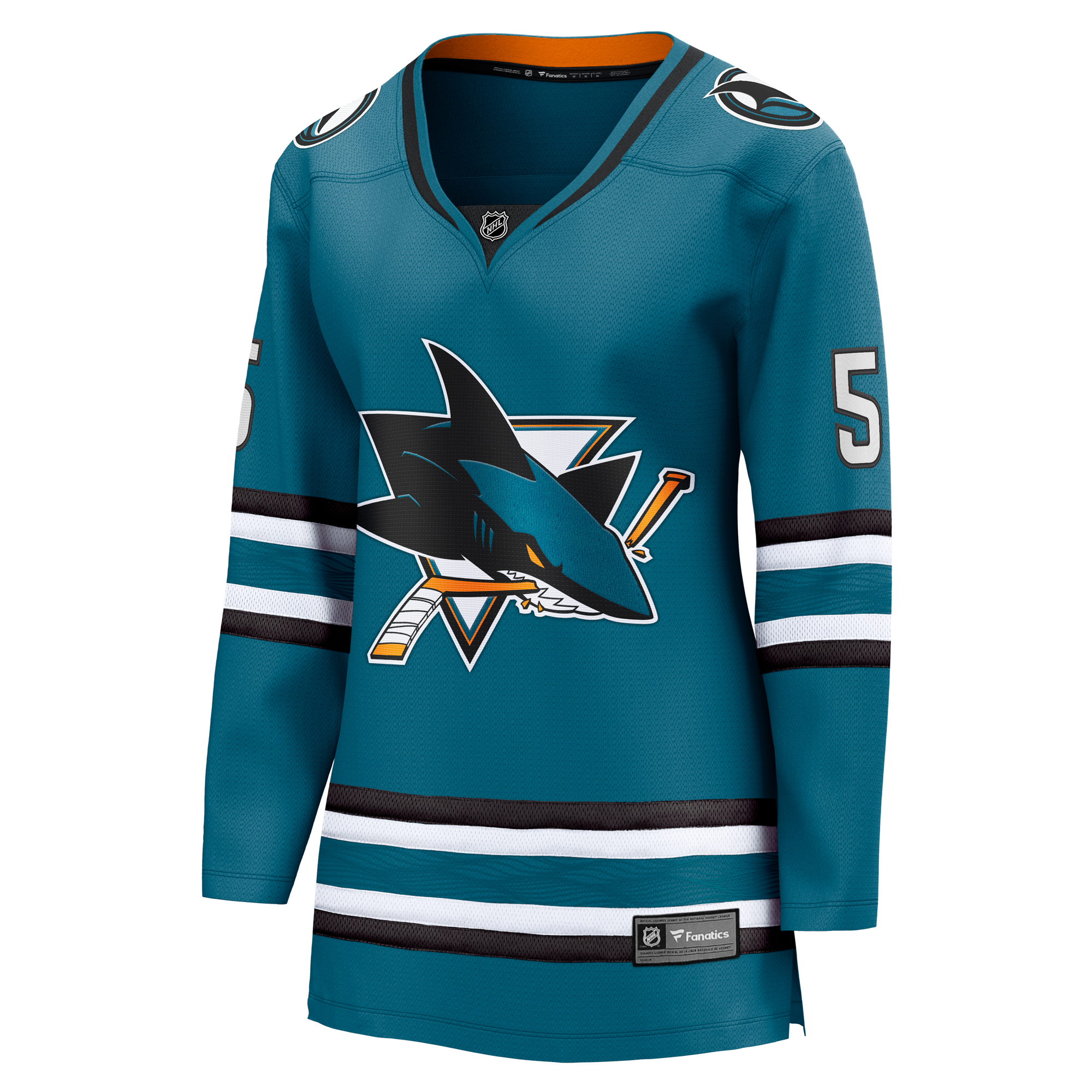 Women's Fanatics Matt Benning Teal San Jose Sharks Home Breakaway Player Jersey - Image 3