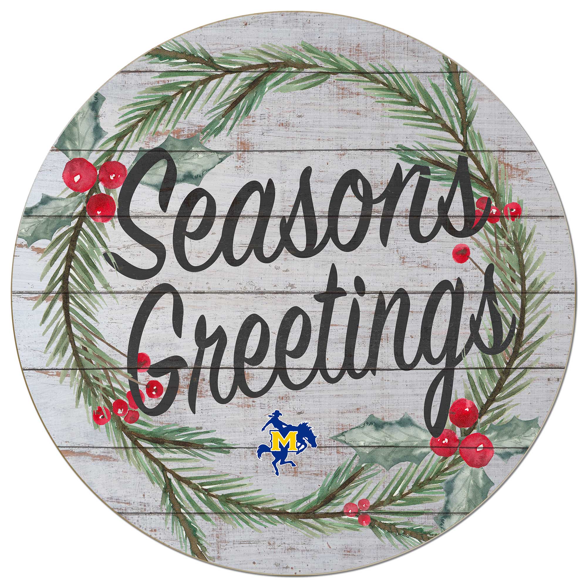 McNeese State Cowboys 20'' x 20'' Season's Greetings Circle - Image 2
