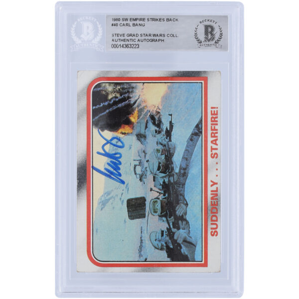Carl Bang Star Wars Autographed 1980 Topps The Empire Strikes Back #40 BAS Authenticated Card