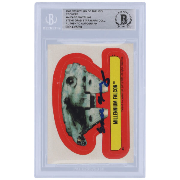 Ease Owyeung Star Wars Autographed 1983 Topps Return of the Jedi Sticker #44 BAS Authenticated Card